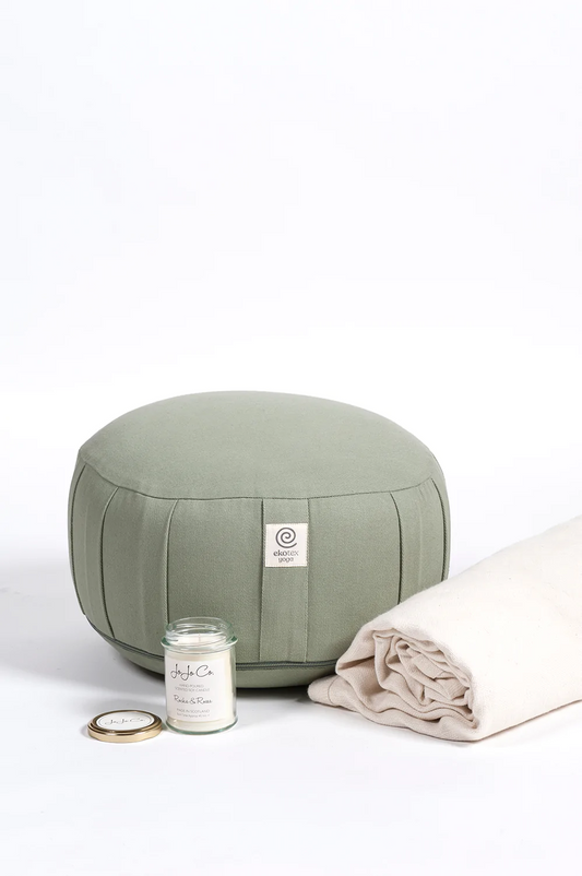 Meditation Bundle - Cushion + Yoga Blanket + Soy Candle