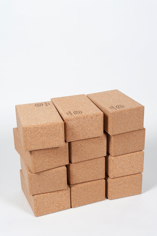 Large Cork Yoga Brick - Pack of 12