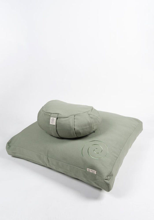 Buy Scottish Duo - Yoga Bolster & Meditation Cushion Set Green